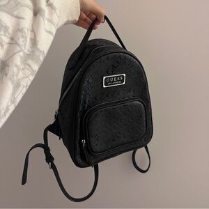 Guess Embossed Black Backpack